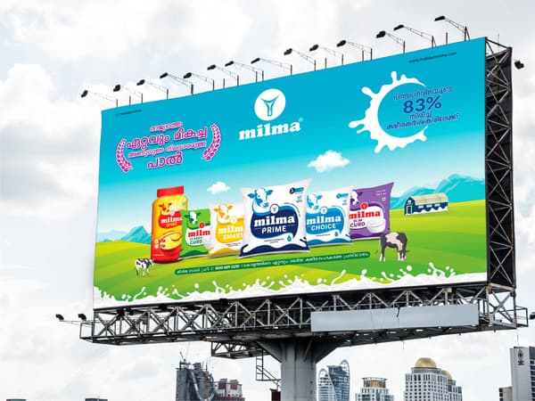 Milma: hoardings by D Ads