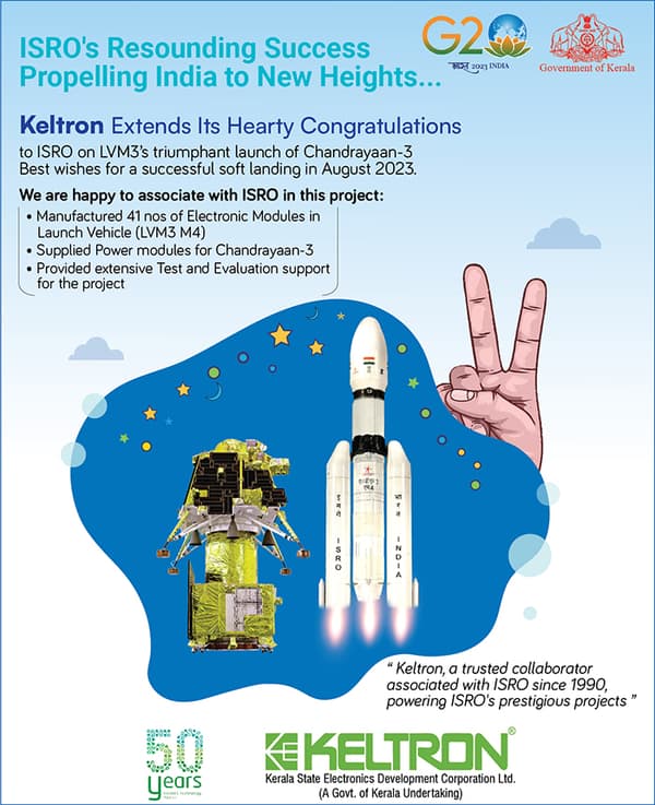 Keltron: newspaper release by D Ads